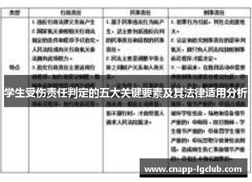 学生受伤责任判定的五大关键要素及其法律适用分析
